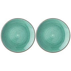 НАБОР ТАРЕЛОК ПИРОЖКОВЫХ BRONCO "NATURE" 2 ШТ. 17 СМ МЯТНЫЙ (КОР=16НАБ.)