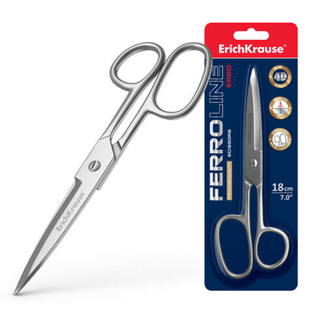 Ножницы EK "Ferro" 18 см. цельнометалл.