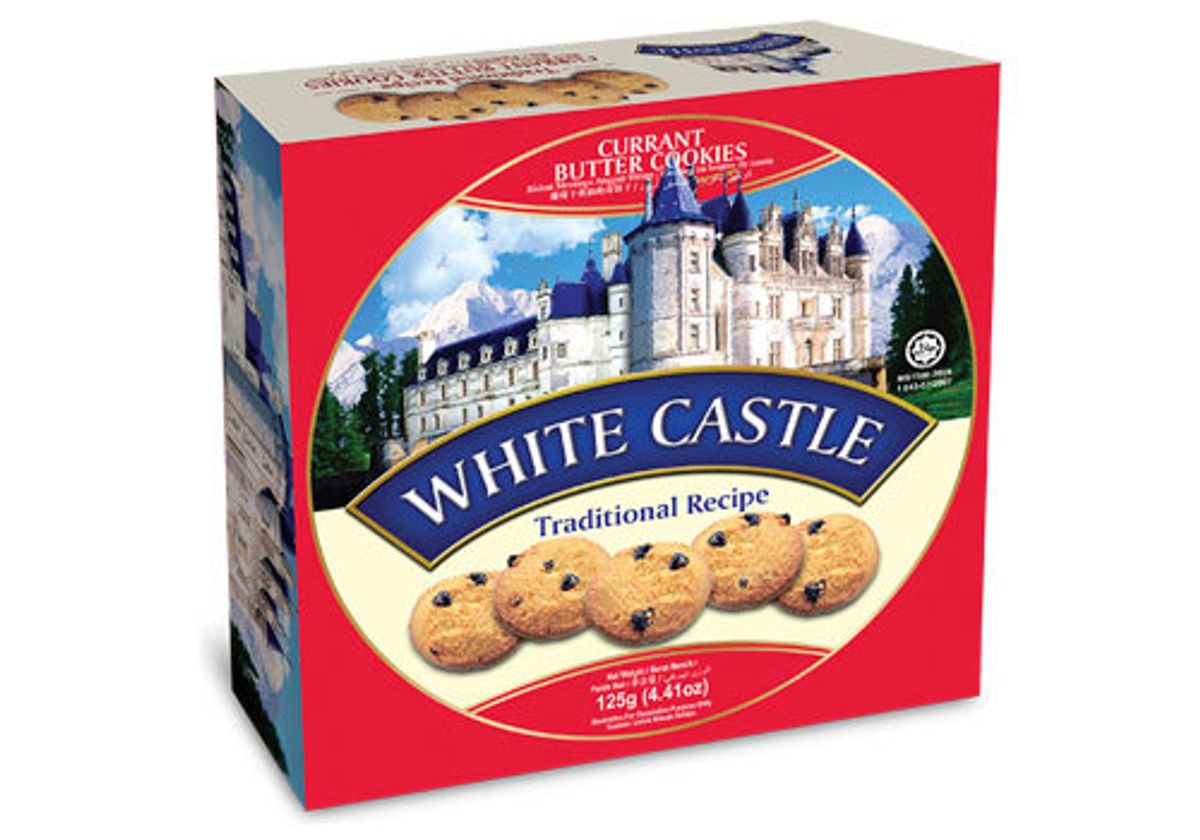 Печенье сливочное "White Castle" со смородиной, 125г