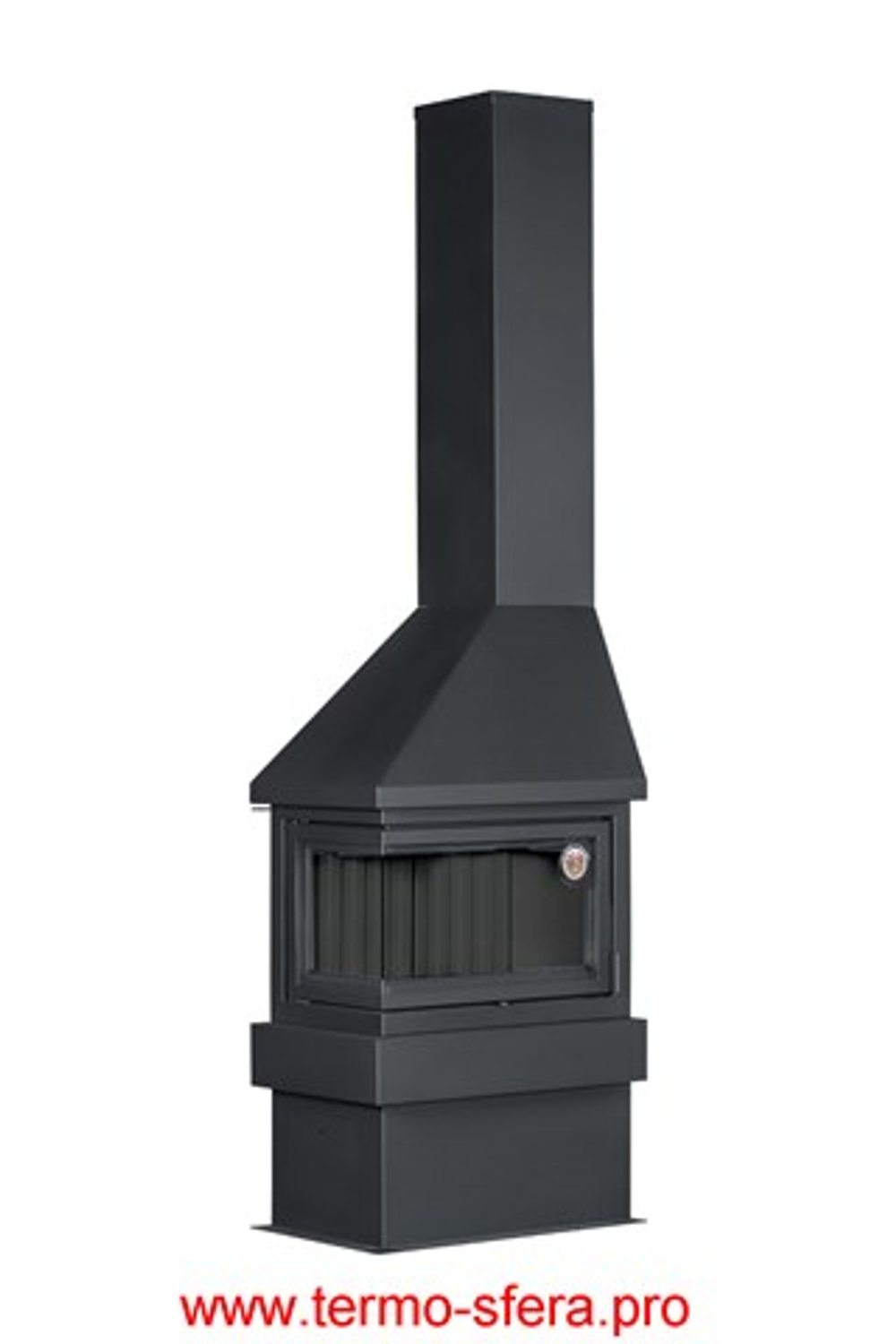 Камин ПРАГА УГЛОВОЙ левый черный, шамот черный