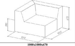 Диван, модульный диван, Нафанаил, угловой