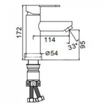 Смеситель для раковины, Frap, корот изл, с картриджем, нерж, F10801