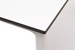 "Малага" обеденный стол из HPL 90х90см, цвет молочный, каркас белый