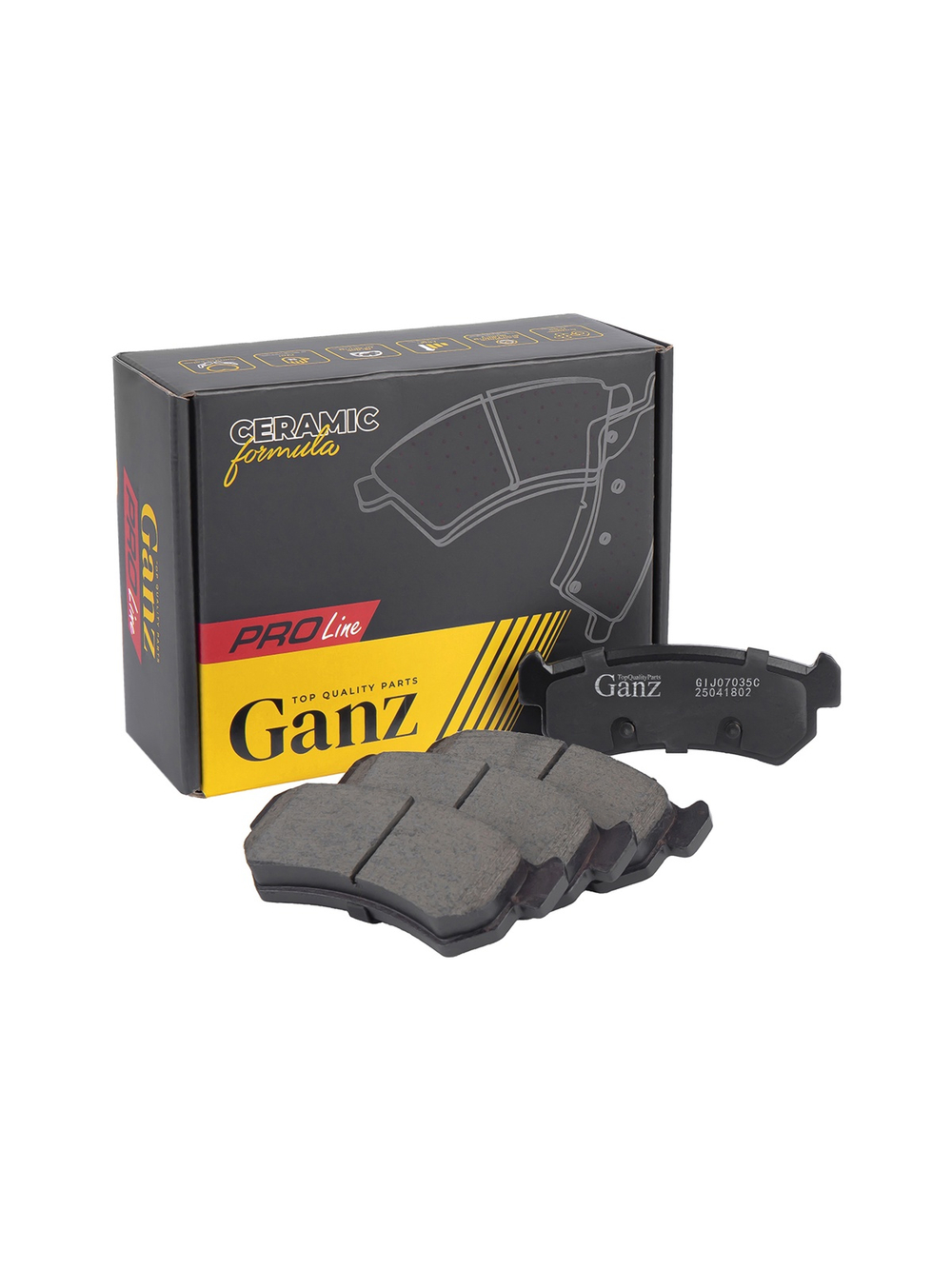 Колодки задние PRO-Line Ceramic CHEVROLET LACETTI ->07 GANZ GIJ07035C