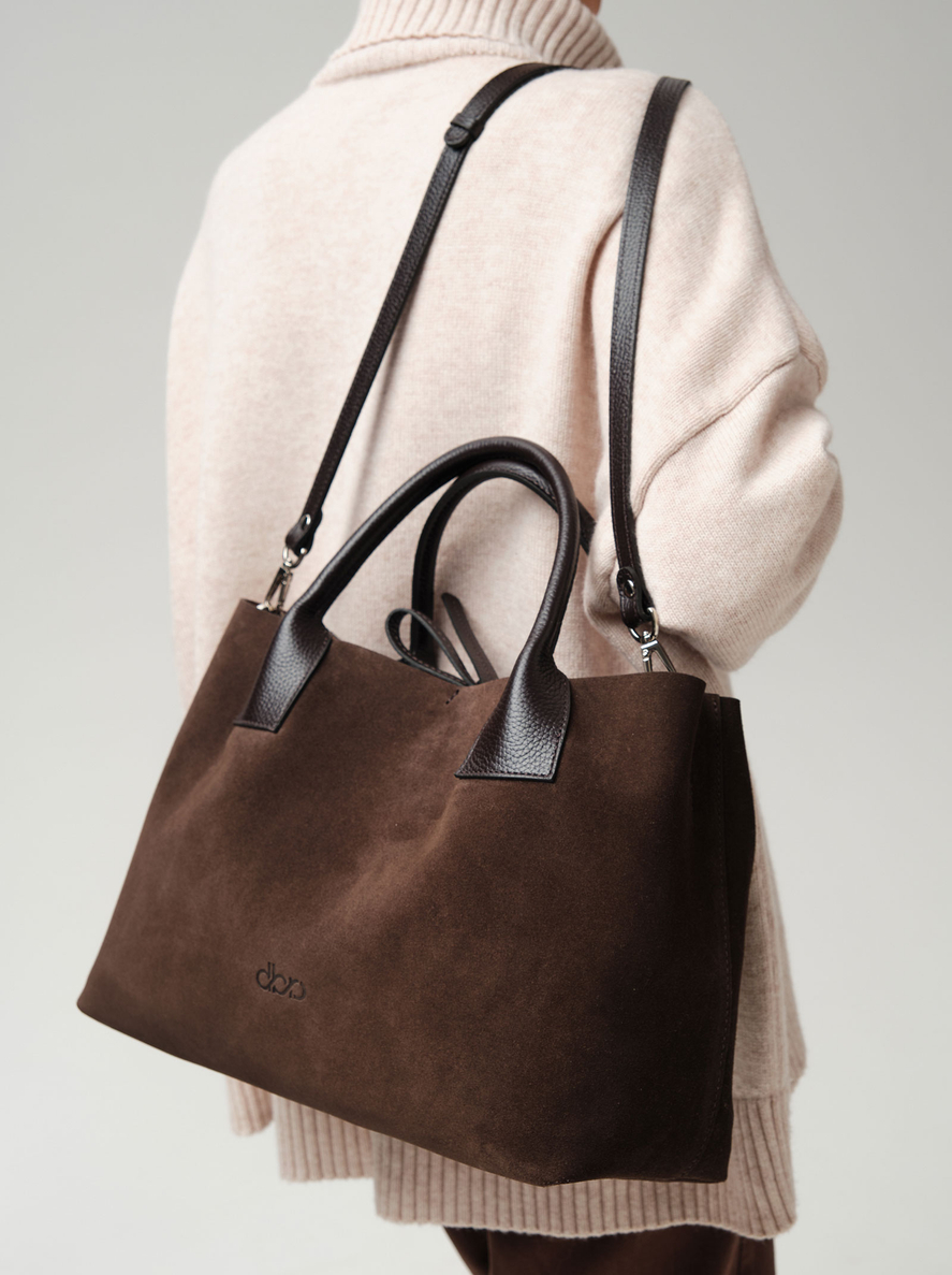 Замшевая сумка Iris DBR 31372 черный каштан