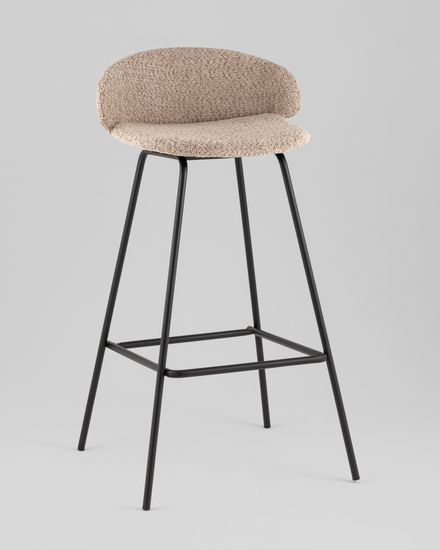 Стул барный Nita букле кофейный