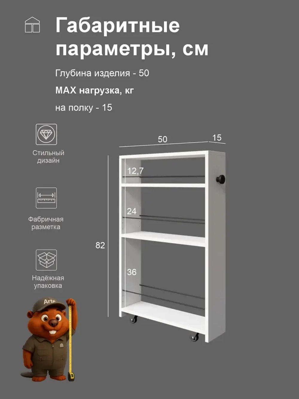 Этажерка для кухни "Смарт S"