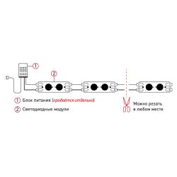 ЭРА LED модули MZ2835-02-12V-2835-IP65-5m-2700 | Светодиодные LED модули