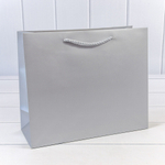 Пакет подарочный 32х26х13см "Фактура" (Серебряный)