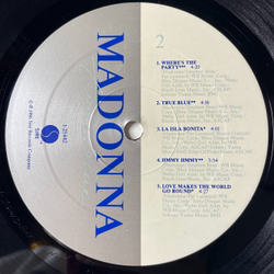 Винтажная виниловая пластинка LP Madonna True Blue (USA 1986) (Poster) Papa Don't Preach