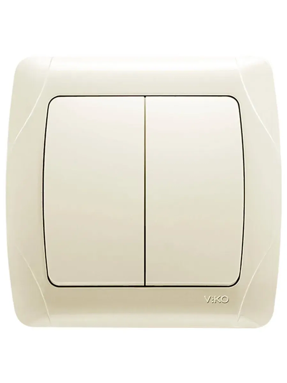 Выключатель 2-клавишный крем VIKO Carmen