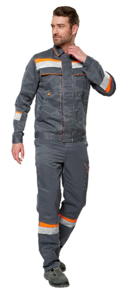 Костюм рабочий мужской летний "Комфорт 2" серый/оранжевый
