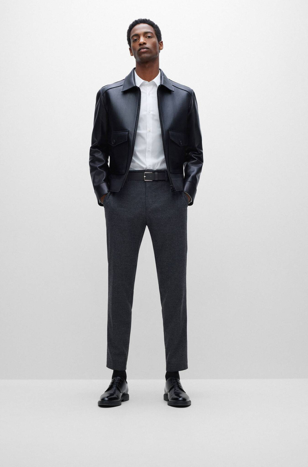 Кожаный ремень Ther BOSS BLACK - черный(50481023)