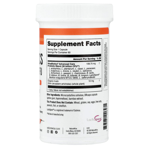 NatureWise, пробиотики, 60 капсул