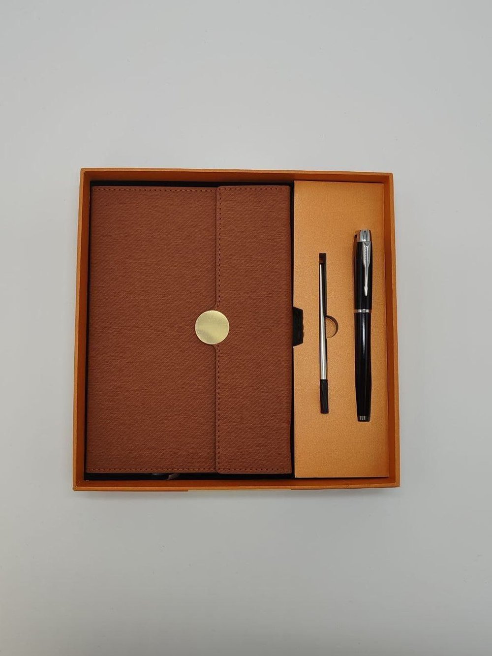 Блокнот подарочный А5 с ручкой О-коричневый (7725-2)