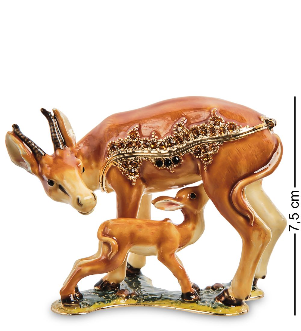 Nobility JB- 38 Шкатулка «Косуля с детенышем»