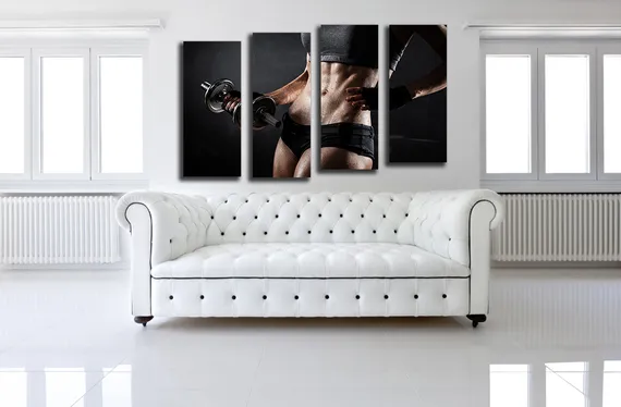 Модульная картина "Спортивная леди"