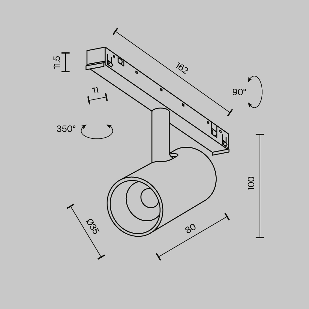 Трековый светодиодный светильник Maytoni Exility X Focus Led TR243-4-5WTW-DSZ-B