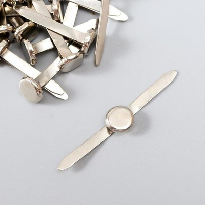 Брадсы для творчества металл "Серебристые" 1 шт 2,5 см