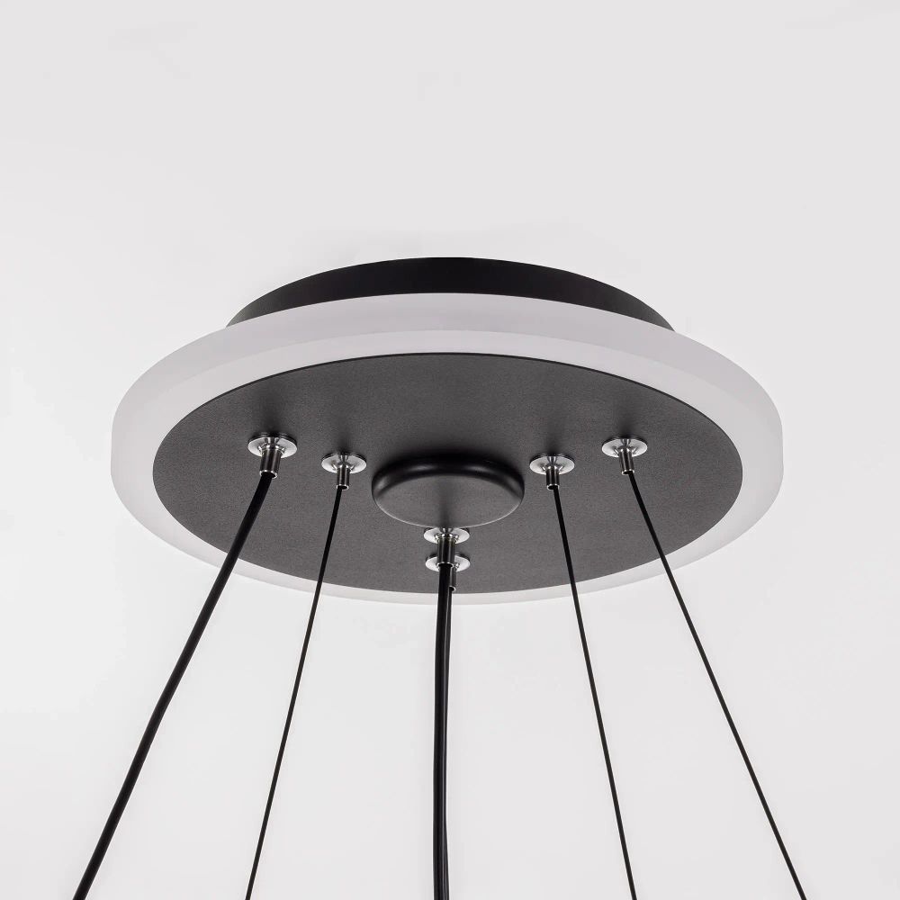 Citilux ТRIO CL215B061E LED Люстра подвесная с пультом Чёрная