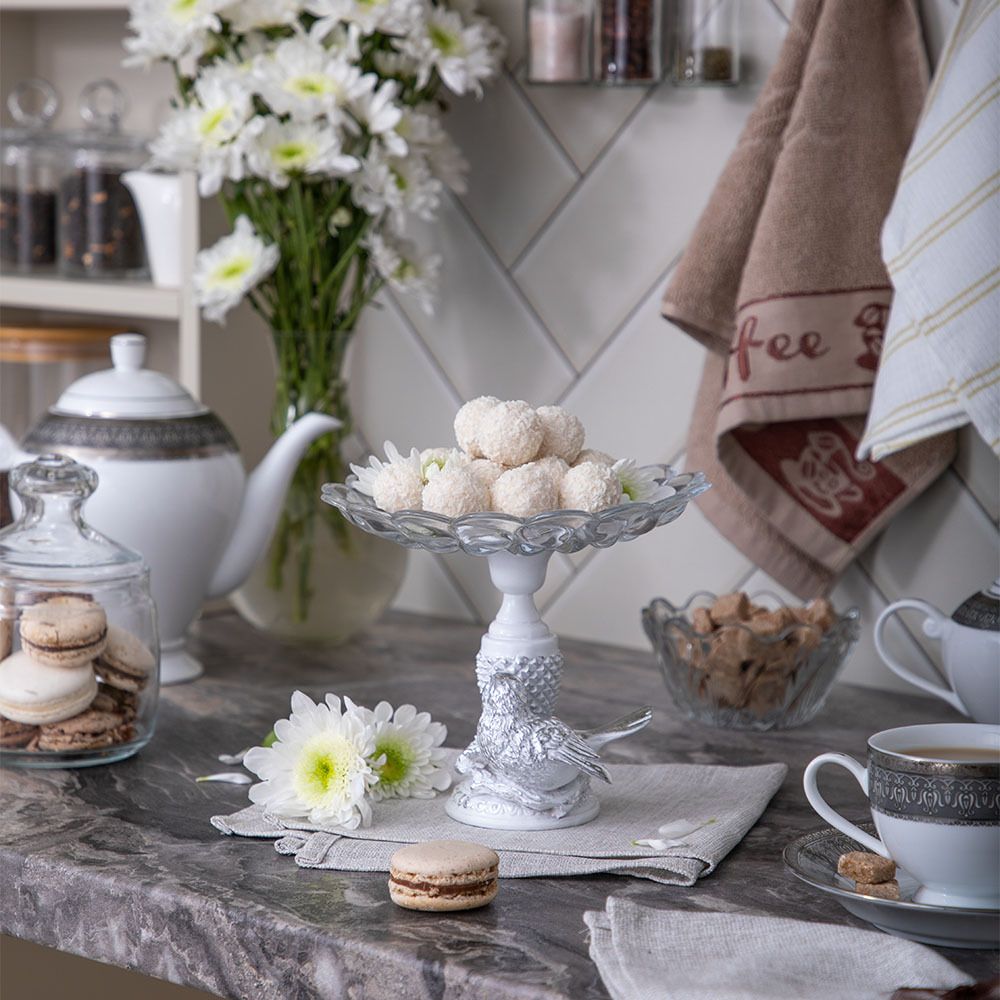 Фруктовница-конфетница Птичка Терра сонг Сильвер