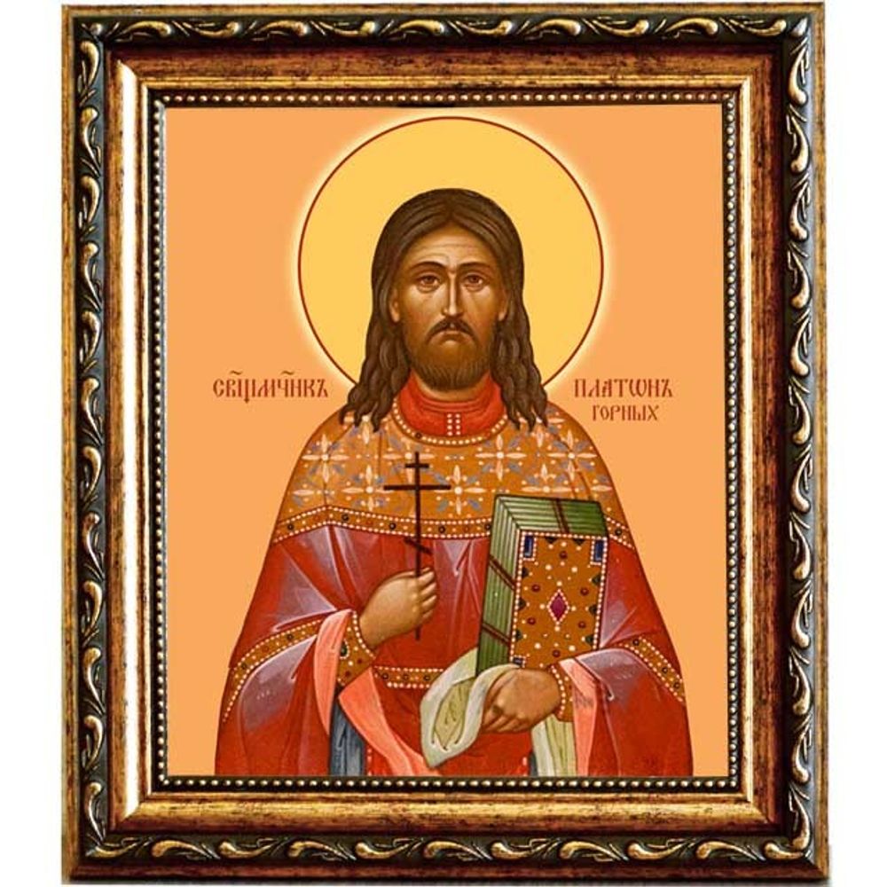 Платон Горных, священномученик пресвитер. Икона на холсте.