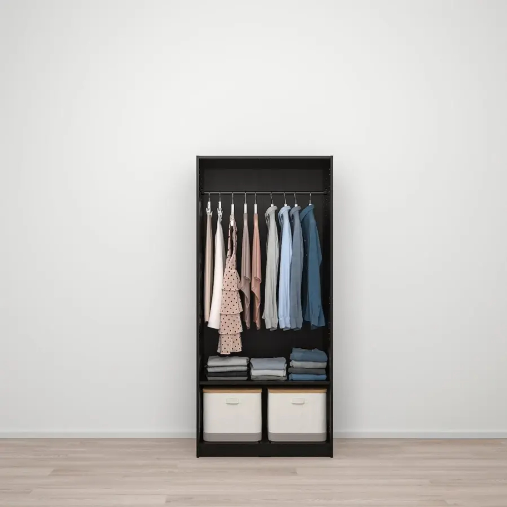 Шкаф распашной - RAKKESTAD IKEA/ РАККЕСТАД ИКЕА, 176х79 см,  черный
