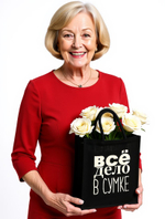 Сумка шоппер джутовая черного цвета с черными ручками