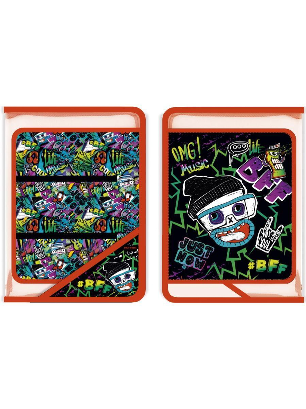 Папка на молнии А4 с уголком "Город Граффити" (Проф-Пресс)