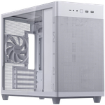Корпус ASUS Prime AP201 Tempered Glass MicroATX Case White - stylish 33-liter MicroATX case with tool-free side panels, with support for 360 mm coolers, graphics cards up to 338 mm long, and standard ATX PSUs