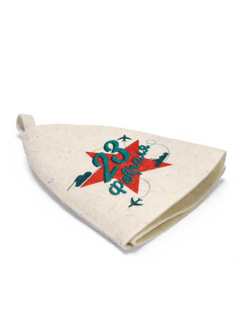 Шапка для бани и сауны «Звезда. 23 февраля», полиэфир, шерсть