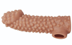 Насадка на фаллос с бугорками Cock Sleeve 004 Size L - 17,6 см. (Цвет: телесный)