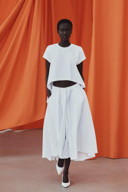 ZARA АСИММЕТРИЧНАЯ ФУТБОЛКА С КОРОТКИМИ РУКАВАМИ, БЕЛЫЙ