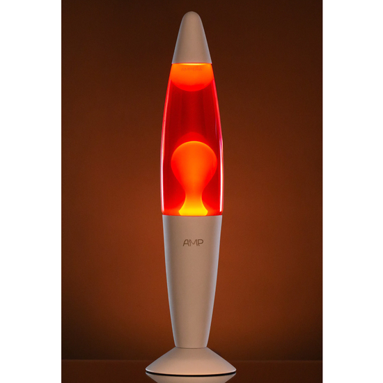 Лава лампа Amperia Rocket Желтая, Красная, корпус белый (35 см)