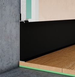 Плинтус скрытого монтажа Pro Design Universal 235 черный, 2700x14,5x100 мм