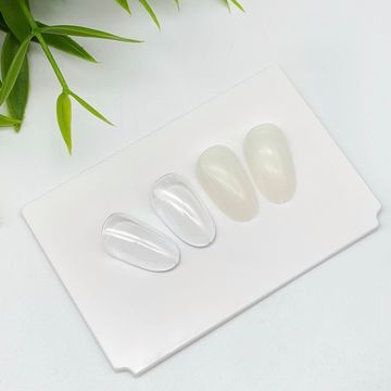 Типсы для демонстрации отрывные "Овал" 19 мм молочные