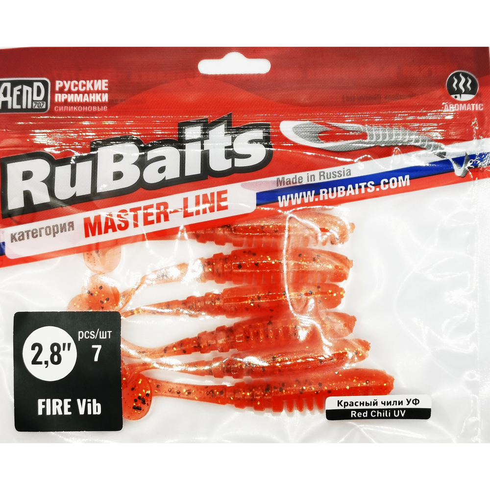 Рыболовные, силиконовые приманки Виброхвост рыбка RuBaits Fire Vib Набор для рыбалки на щуку, на судака, на окуня, на форель На спиннинг джиг микроджиг
