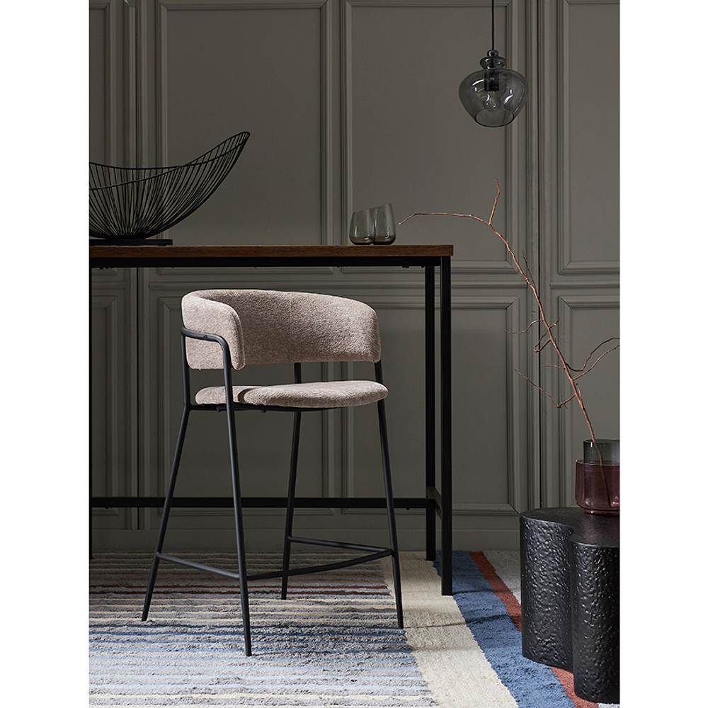 Стул полубарный helning, мягкий шенилл, капучино