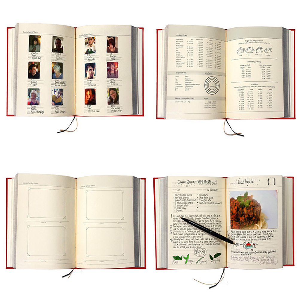 Семейная кулинарная книга my family красная