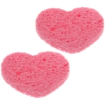 Спонжи для умывания 2шт «KLEVER», цвет розовый, 9см