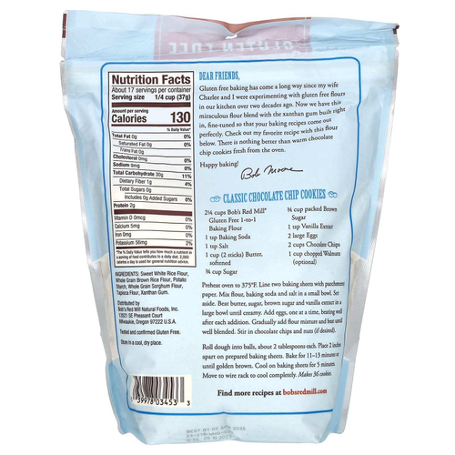 Bob's Red Mill, мука для выпечки 1:1, безглютеновая, 624 г (22 унции)