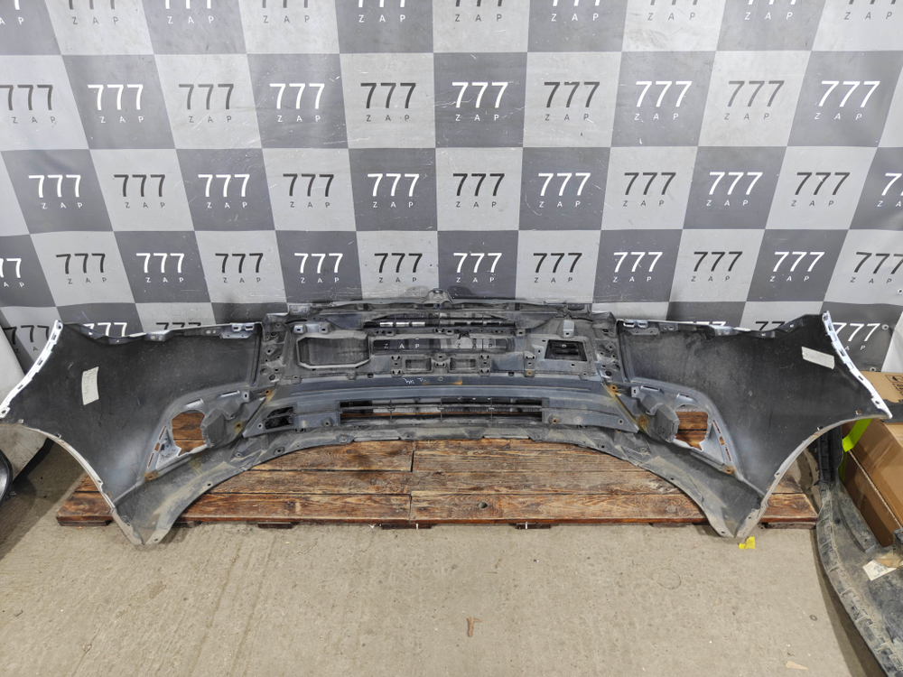 Бампер передний + юбка переднего бампера Mitsubishi Outlander 3 18-23 Б/У Оригинал 6400J474