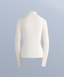 Oysho Термофутболка с застёжкой-молнией на половину длины, белый