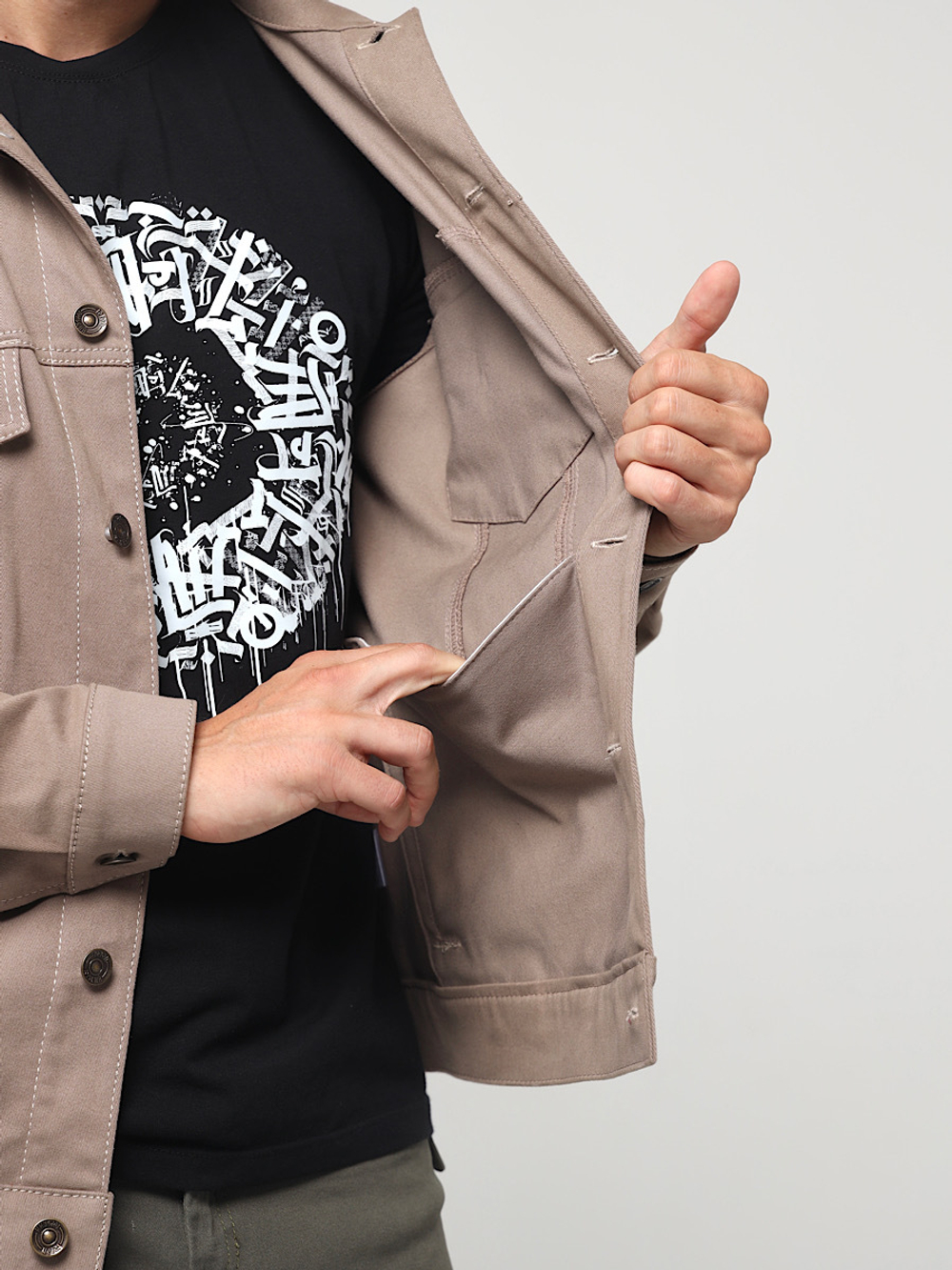 Джинсовая куртка джинсовка бежевая коричневая Город Горький