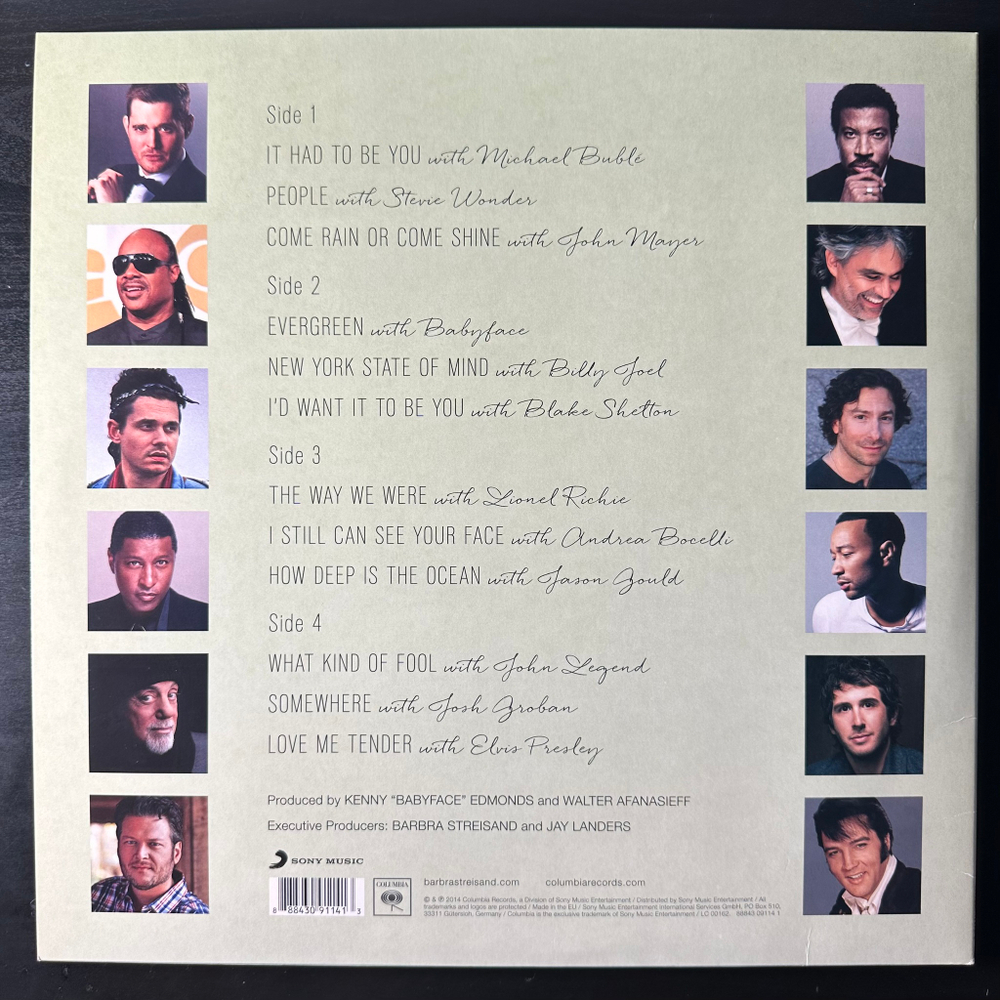 Streisand ‎– Partners 2LP (Европа 2014г.)