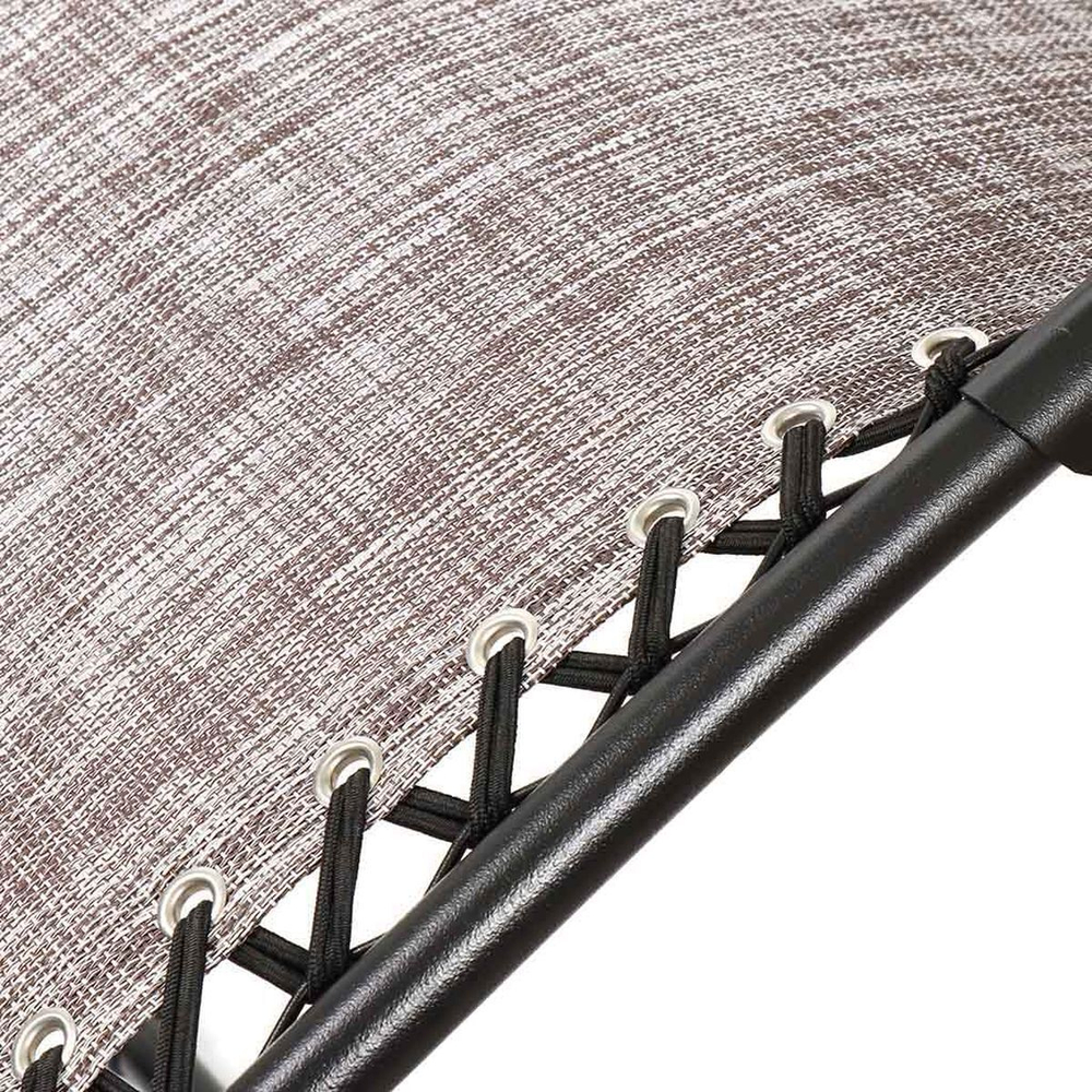 Шезлонг пляжный складной, металл, 165х65х110 см, 100 кг, 2 положения спинки, коричнево-серый, Green Days