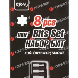 Набор бит RIBE c битодержателем,8пр. 1/2''(L:30,M5,М6,М7,М8,М10,М12,M14) в ложементе Forsage F-4089
