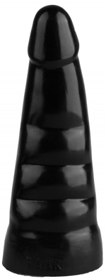 Черная анальная втулка с шипиками - 21 см. (Цвет: черный)