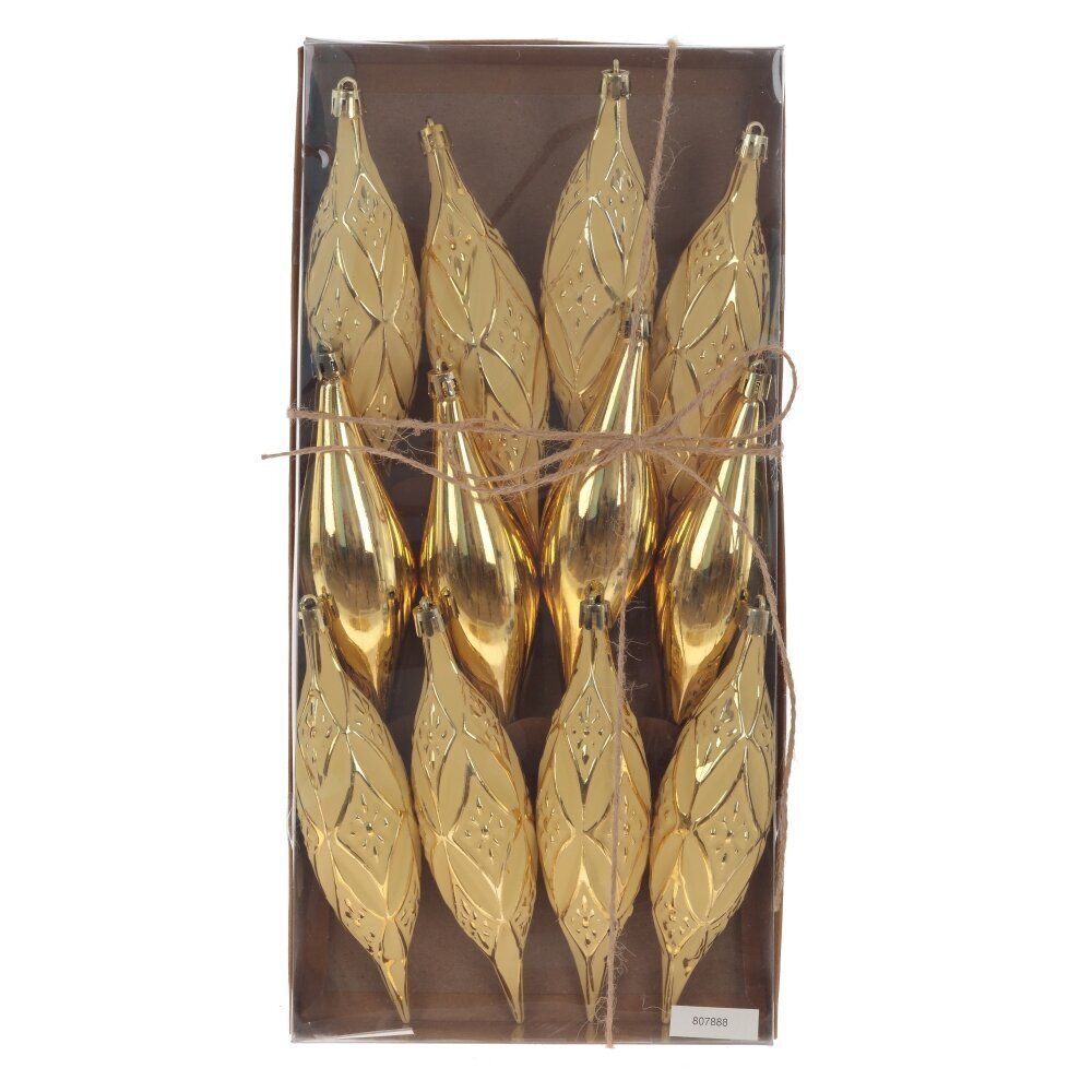 GAEM Набор из 12шт Украшение новогоднее "Капля", L4 W4 H15 см