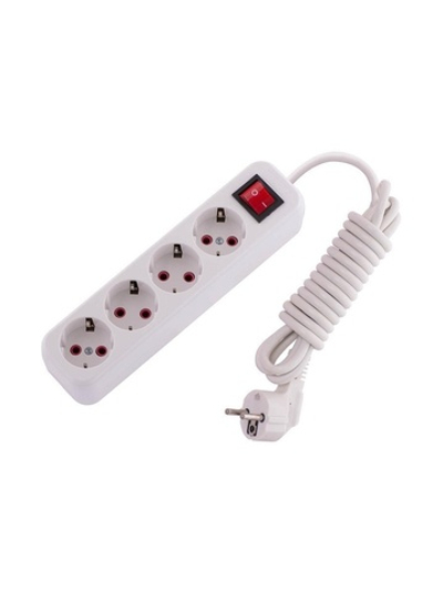 Удлинитель 4х3м с заземл. 16А IP20 Lila с выкл. LEZARD 720-0403-402